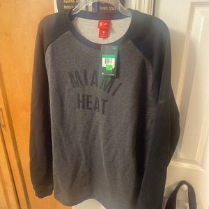 Nike Miami Heat crewneck sweater blackout brand new with tags playoffs